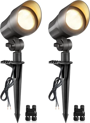 SUNVIE 6W AntiGlare Low Voltage Landscape Lights LED with Connectors 2 Pack SUNVIE 6W AntiGlare Low Voltage Landscape Lights LED with Connectors 2 Pack