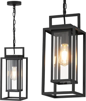 17" Rectangular Double Cage Outdoor & Indoor Hanging Pendant Light 17" Rectangular Double Cage Outdoor & Indoor Hanging Pendant Light