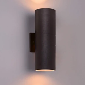 wowlite Outdoor Wall Sconce, Modern Up & Down Wall Light, Matte Black