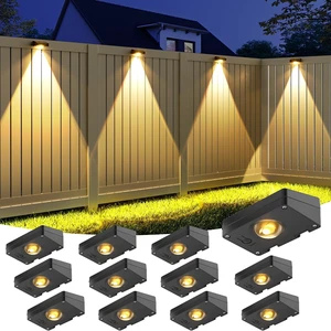 VOLISUN Solar Fence Lights Outdoor 12 Pack, 3 Color Temperature Solar Light VOLISUN Solar Fence Lights Outdoor 12 Pack, 3 Color Temperature Solar Light