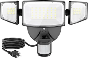 Olafus 50W Motion Sensor Outdoor Light Plug in, Flood Lights Dusk to Dawn, 5000LM LED Security Light IP65 Waterproof, Motion Activated 6500K PIR Sensor Lighting for Garage Yard Patio Eave, Black Olafus 50W Motion Sensor Outdoor Light Plug in, Flood Lights Dusk to Dawn, 5000LM LED Security Light IP65 Waterproof, Motion Activated 6500K PIR Sensor Lighting for Garage Yard Patio Eave, Black