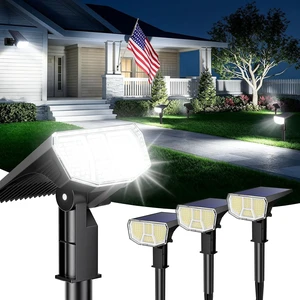 LETMY Solar Spot Lights Outdoor Waterproof IP65, 104 LEDs Outdoor Lights, 2-in-1 Auto On/Off Solar Powered Spotlights, Outdoor Solar Lights for Yard, Garden, Pathway & Wall, 4 Pack, Cool White LETMY Solar Spot Lights Outdoor Waterproof IP65, 104 LEDs Outdoor Lights, 2-in-1 Auto On/Off Solar Powered Spotlights, Outdoor Solar Lights for Yard, Garden, Pathway & Wall, 4 Pack, Cool White
