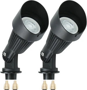 Lumina Lighting® 4W Landscape Lighting 12V Landscape Lights Low Voltage Landscape Spotlights Warm White Waterproof Outdoor Replaceable LED Bulb for Garden, Lawn, Porch, Patio and Yard (Black, 2-Pack) Lumina Lighting® 4W Landscape Lighting 12V Landscape Lights Low Voltage Landscape Spotlights Warm White Waterproof Outdoor Replaceable LED Bulb for Garden, Lawn, Porch, Patio and Yard (Black, 2-Pack)