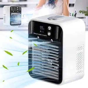 Desktop Fan Water tank Mini Air Cooler Portable Personal Cooling Device 3000mAh Desktop Fan Water tank Mini Air Cooler Portable Personal Cooling Device 3000mAh