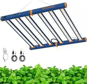 ECOHOM 500W LED Grow Light, Full Spectrum Dimmable Daisy Chain, Pro Bar Style for 4x4ft Grow Tent, Foldable & Hanging Growing Lamp for Indoor Plants Seedlings, Veg and Bloom ECOHOM 500W LED Grow Light, Full Spectrum Dimmable Daisy Chain, Pro Bar Style for 4x4ft Grow Tent, Foldable & Hanging Growing Lamp for Indoor Plants Seedlings, Veg and Bloom
