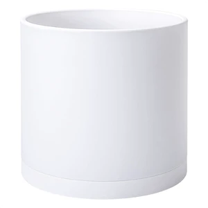 D'vine Dev Plastic Planter Pot with Saucer, 14 in, White, 74-X-A-4 D'vine Dev Plastic Planter Pot with Saucer, 14 in, White, 74-X-A-4
