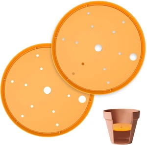 2Pcs 10" Round Planter Insert, with Drainage Holes to Save Potting Soil 2Pcs 10" Round Planter Insert, with Drainage Holes to Save Potting Soil