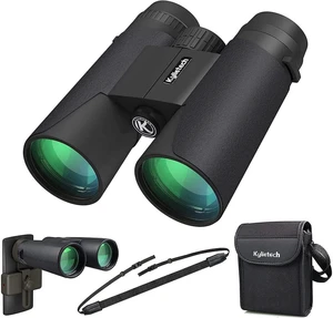 Kylietech 12x42 Binoculars BAK4 FMC Lens Waterproof Fogproof Phone Adapter | 12x magnify, 42mm FMC lens&BAK4 prism, twist eyecups, Anti-slip Grip for birdwatch, hunt, stargaze&outdoor trips Kylietech 12x42 Binoculars BAK4 FMC Lens Waterproof Fogproof Phone Adapter | 12x magnify, 42mm FMC lens&BAK4 prism, twist eyecups, Anti-slip Grip for birdwatch, hunt, stargaze&outdoor trips