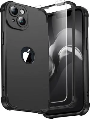 ORETECH 3 in 1 for iPhone 14 Plus Case with 2X Screen Protector,Black | Full Body Shockproof Design Smooth Texture,15FT Military Grade, Camera Lens Shield, with Armor Front Frame Protection ORETECH 3 in 1 for iPhone 14 Plus Case with 2X Screen Protector,Black | Full Body Shockproof Design Smooth Texture,15FT Military Grade, Camera Lens Shield, with Armor Front Frame Protection