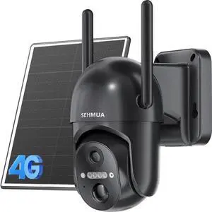 SEHMUA 4G LTE Cellular Solar Security Camera Wireless Outdoor, No Wi-Fi Solar Powered Camera, 360° Live View, 2K Color Night Vision, PIR Motion Sensor, Two-Way Talk, Built-in SIM Card SEHMUA 4G LTE Cellular Solar Security Camera Wireless Outdoor, No Wi-Fi Solar Powered Camera, 360° Live View, 2K Color Night Vision, PIR Motion Sensor, Two-Way Talk, Built-in SIM Card