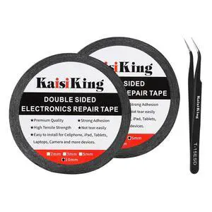 Kaisiking 5mm / 10mm x 50M Double Sided Adhesive Tape LCD Touch Screen Tape | Phone Repair Tape with 1 Tweezers for Cell Phone, iPad, Tablets, Laptops, Camera, LCD Screen Kaisiking 5mm / 10mm x 50M Double Sided Adhesive Tape LCD Touch Screen Tape | Phone Repair Tape with 1 Tweezers for Cell Phone, iPad, Tablets, Laptops, Camera, LCD Screen