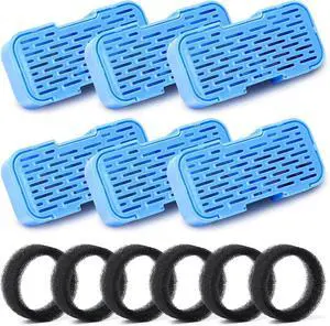 AOOGITF Official Cat Fountain Filters, 12 Pack (6 Filters + 6 Sponges) - Activated Carbon, Ultra-fine Fiber AOOGITF Official Cat Fountain Filters, 12 Pack (6 Filters + 6 Sponges) - Activated Carbon, Ultra-fine Fiber