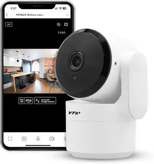 VTA+ 2K Indoor WiFi Security Camera - Motion Detection, Night Vision, Privacy Mode, Alexa/Google Compatible, Two-Way Audio, Dual-Band, 355° Rotation VTA+ 2K Indoor WiFi Security Camera - Motion Detection, Night Vision, Privacy Mode, Alexa/Google Compatible, Two-Way Audio, Dual-Band, 355° Rotation