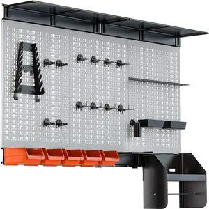TORACK Pegboard Wall Organizer Kit 48x24 in, Garage Metal Tool Pegboard TORACK Pegboard Wall Organizer Kit 48x24 in, Garage Metal Tool Pegboard