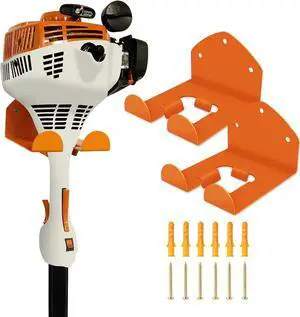 FLEXI RODS Garage Organization Weed Eater Holder Shed Organizer, Trimmer Rack Garden Power Tool Hanger for Grass Lawn Mower, 2 Pack FLEXI RODS Garage Organization Weed Eater Holder Shed Organizer, Trimmer Rack Garden Power Tool Hanger for Grass Lawn Mower, 2 Pack