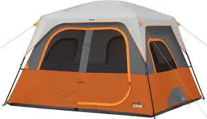 CORE Tent for Family Camping | 4 Person & 6 Person Portable Camp Tent with Carry Bag for Outdoor Car Camping | Included Gear Loft Organizer for Camp Accessories CORE Tent for Family Camping | 4 Person & 6 Person Portable Camp Tent with Carry Bag for Outdoor Car Camping | Included Gear Loft Organizer for Camp Accessories