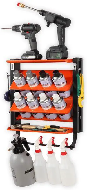 Wallmaster Spray Can Holder, Wall Mount Paint Bottle Organizer Wallmaster Spray Can Holder, Wall Mount Paint Bottle Organizer