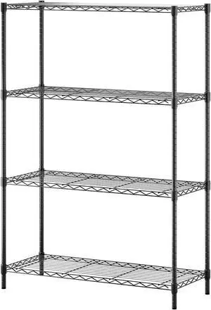 BestOffice | 4-Tier Wire Shelf | 36" x 14" x 54" | Black BestOffice | 4-Tier Wire Shelf | 36" x 14" x 54" | Black