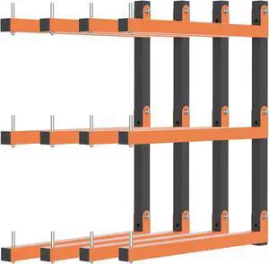Riciakik Lumber Rack Wall Mount, Lumber Storage Rack, Heavy Duty Wood Storage Racks with 6-Level System, 720 lb Sturdy Garage Wood Organizer, Orange Lumber Metal Racks for Indoor and Outdoor (4 PACK) Riciakik Lumber Rack Wall Mount, Lumber Storage Rack, Heavy Duty Wood Storage Racks with 6-Level System, 720 lb Sturdy Garage Wood Organizer, Orange Lumber Metal Racks for Indoor and Outdoor (4 PACK)