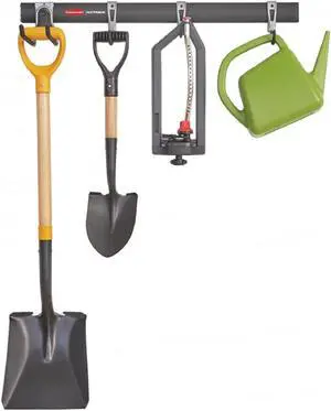 Rubbermaid FastTrack Garage Storage Utility Hooks 5 Piece Black All in One Rail Hook Kit and Tool Organizer Heavy Duty for Home/Garage/Shed/Garden Rubbermaid FastTrack Garage Storage Utility Hooks 5 Piece Black All in One Rail Hook Kit and Tool Organizer Heavy Duty for Home/Garage/Shed/Garden