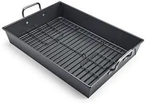 Chicago Metallic Professional Non-Stick Roaster with Handles and Non-Stick Rack, 17-Inch-by-12-Inch Chicago Metallic Professional Non-Stick Roaster with Handles and Non-Stick Rack, 17-Inch-by-12-Inch