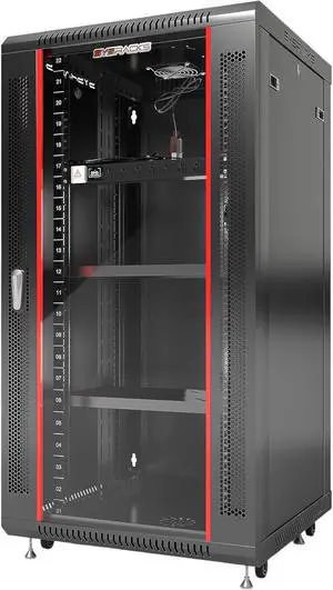 22U Wall Mount Server Rack Cabinet, 19 Locking Network Rack, 24 Deep, Glass Door, with Fan, PDU and Shelf 22U Wall Mount Server Rack Cabinet, 19 Locking Network Rack, 24 Deep, Glass Door, with Fan, PDU and Shelf