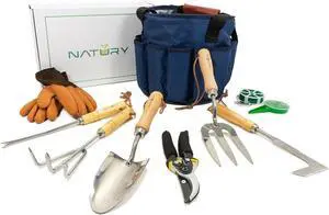 Garden Tools Set Premium Stainless Steel Gardening Hand Tools with Solid Beechwood Handle Gardening Kit with Rake, Shovel, Gloves, Shears, Tool Organizer Garden Gifts for Women and Men Garden Tools Set Premium Stainless Steel Gardening Hand Tools with Solid Beechwood Handle Gardening Kit with Rake, Shovel, Gloves, Shears, Tool Organizer Garden Gifts for Women and Men