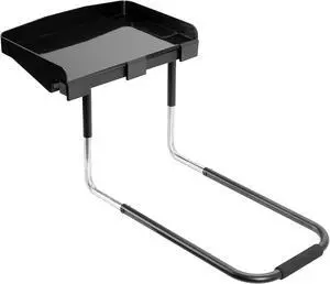 Height Adjustable Under Mattress 17 inch Bedside Shelf, Works with Lofts and Beds Without Frames, Heavy Duty Storage Tray, Fits Laptops, Books, and Drinks, Nightstand Alternative, Black Height Adjustable Under Mattress 17 inch Bedside Shelf, Works with Lofts and Beds Without Frames, Heavy Duty Storage Tray, Fits Laptops, Books, and Drinks, Nightstand Alternative, Black