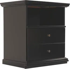 Signature Design by Ashley Maribel Children's Traditional 1 Drawer Nightstand with 1 Storage Cubby, 24.37" Tall, Black Signature Design by Ashley Maribel Children's Traditional 1 Drawer Nightstand with 1 Storage Cubby, 24.37" Tall, Black
