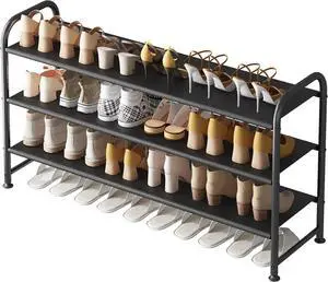 INGIORDAR 3 Tier Long Shoe Rack Organizer for Closet Metal Shoe Storage INGIORDAR 3 Tier Long Shoe Rack Organizer for Closet Metal Shoe Storage