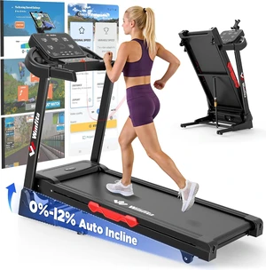 Folding Electric Treadmills for Home with 12% Auto Incline Folding Electric Treadmills for Home with 12% Auto Incline