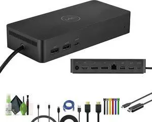 Dell Universal Dock UD22, USB-C Docking Station with 96W Power Delivery, Quad 4K Display Support, USB 3.2 Gen 2, HDMI, Dual DisplayPort, Ethernet Bundle with Accessories Dell Universal Dock UD22, USB-C Docking Station with 96W Power Delivery, Quad 4K Display Support, USB 3.2 Gen 2, HDMI, Dual DisplayPort, Ethernet Bundle with Accessories