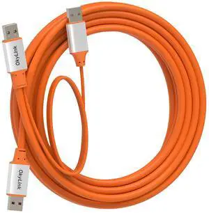 OkyLink 15ft (5M) Active USB 3.2 Gen 2 A-A Male to Male Cable - 10Gbps Long Range with External Power, Orange Cable OkyLink 15ft (5M) Active USB 3.2 Gen 2 A-A Male to Male Cable - 10Gbps Long Range with External Power, Orange Cable
