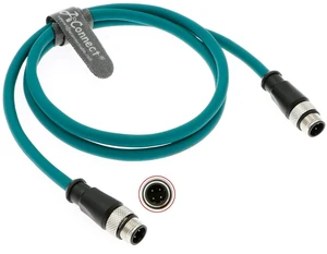 M12 D-Code 4 Pin Male to 4 Pin Male High Flexible Shielded Ethernet Waterproof Cat5e Cable for Industrial Camera2M/6.5Ft M12 D-Code 4 Pin Male to 4 Pin Male High Flexible Shielded Ethernet Waterproof Cat5e Cable for Industrial Camera2M/6.5Ft