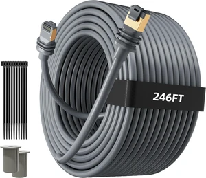 EAZUSE for Starlink Mini and Gen 3 Cable, Replacement Cable Extension Cable for Mini/Gen 3 Starlink Standard Waterproof (246FT/75M) EAZUSE for Starlink Mini and Gen 3 Cable, Replacement Cable Extension Cable for Mini/Gen 3 Starlink Standard Waterproof (246FT/75M)