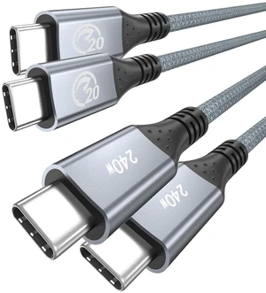 USB C Cable 15 ft 2Pack, 240W USB C to USB C 3.2 Gen 2 Cable 4K Video USB C Cable 15 ft 2Pack, 240W USB C to USB C 3.2 Gen 2 Cable 4K Video