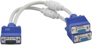 VGA Splitter Cable for Computer Monitor Screen Display Wire Extend Adapter Male to Female Video Synchronization Cord Converter(with Screw) VGA Splitter Cable for Computer Monitor Screen Display Wire Extend Adapter Male to Female Video Synchronization Cord Converter(with Screw)