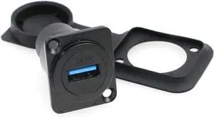 SZRMCC USB 3.0 Panel Mount Connector 5pcs USB Female Socket Waterproof Round Cable Coupler Pass Through Connector Extension Adapter with Dust Cap SZRMCC USB 3.0 Panel Mount Connector 5pcs USB Female Socket Waterproof Round Cable Coupler Pass Through Connector Extension Adapter with Dust Cap