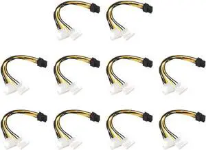 1/5/10PCS 4 Pin IDE to 8 Pin PCI Power Cable PCI Adapter Video Card Power Cord Y Shape(10PCS) 1/5/10PCS 4 Pin IDE to 8 Pin PCI Power Cable PCI Adapter Video Card Power Cord Y Shape(10PCS)