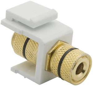 Coax Keystone Coax Keystone 10pc Speaker Banana Binding Post Style Female to Connector(Black Ring) Coax Keystone Coax Keystone 10pc Speaker Banana Binding Post Style Female to Connector(Black Ring)