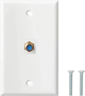 Coax Keystone 10pcs Ethernet Coax Wall Plat, 2-Port/3-Port Cat6 Keystone Jack Coupler and Gold Plated RG6 Insert Plate(1-Port) Coax Keystone 10pcs Ethernet Coax Wall Plat, 2-Port/3-Port Cat6 Keystone Jack Coupler and Gold Plated RG6 Insert Plate(1-Port)