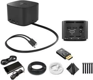 Genuine HP Thunderbolt Dock 230W G2 with Combo Cable 3TR87AA 3TR87AAR 3TR87AA#ABA w/ 230W Power Supply, HDMI Cable, 4K Ultra DisplayPort to HDMI Adapter, USB C Cable Genuine HP Thunderbolt Dock 230W G2 with Combo Cable 3TR87AA 3TR87AAR 3TR87AA#ABA w/ 230W Power Supply, HDMI Cable, 4K Ultra DisplayPort to HDMI Adapter, USB C Cable