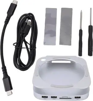 Desktop Computer Dock, Metal Docking Station Hub with 6 Powerful Interfaces Including 2 USB A 10Gbps Ports 1 USB A 2.0 Port 1 Storage Card, for 5 4 3 Dev Desktop Computer Dock, Metal Docking Station Hub with 6 Powerful Interfaces Including 2 USB A 10Gbps Ports 1 USB A 2.0 Port 1 Storage Card, for 5 4 3 Dev