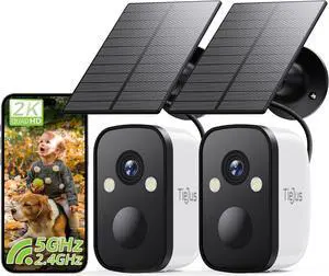 2-Pack 2K 5G Solar Security Cameras Wireless Outdoor for Home 2-Pack 2K 5G Solar Security Cameras Wireless Outdoor for Home