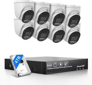 POE Security Camera System, 8pcs 5MP Indoor Outdoor PoE Cameras, Color Night Vision, Smart Human Detection, Wired Security Camera System, 8CH NVR with 4TB HDD for 24/7 Recording POE Security Camera System, 8pcs 5MP Indoor Outdoor PoE Cameras, Color Night Vision, Smart Human Detection, Wired Security Camera System, 8CH NVR with 4TB HDD for 24/7 Recording
