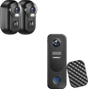 ZUMIMALL 2K Security Cameras Wireless Outdoor, Doorbell Camera Wireless ZUMIMALL 2K Security Cameras Wireless Outdoor, Doorbell Camera Wireless