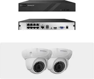 ONWOTE 4K 8MP 8 Channel NVR with (2) 6MP PoE IP Security Camera ONWOTE 4K 8MP 8 Channel NVR with (2) 6MP PoE IP Security Camera