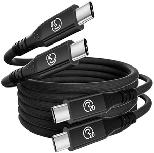 Flexible USB C to USB C 3.2 Gen 2x2 Cable 6.6FT 2Pack 20Gbps Long USBC High Speed Data Transfer Cable 5K/4K Video Type-C Monitor Cord 240W PD for iPhone 16 Dock SSD Flexible USB C to USB C 3.2 Gen 2x2 Cable 6.6FT 2Pack 20Gbps Long USBC High Speed Data Transfer Cable 5K/4K Video Type-C Monitor Cord 240W PD for iPhone 16 Dock SSD