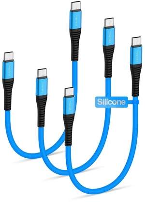 1ft Short USB C Cable 3 Pack Silicone 60W Fast Charging Cord USB C to Type-C Compatible with iPhone 17/16/15 Galaxy S23 S22 Google Pixel for Power Bank/Car/Office/Travel 1ft Short USB C Cable 3 Pack Silicone 60W Fast Charging Cord USB C to Type-C Compatible with iPhone 17/16/15 Galaxy S23 S22 Google Pixel for Power Bank/Car/Office/Travel
