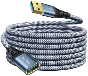 USB Extension Cable 16ft USB 3.0 Type A Male to Female Extender Cables High-Speed Data Transfer 5Gbps Compatible with Gamepad Printer Webcam USB Keyboard Hard Drive USB Extension Cable 16ft USB 3.0 Type A Male to Female Extender Cables High-Speed Data Transfer 5Gbps Compatible with Gamepad Printer Webcam USB Keyboard Hard Drive